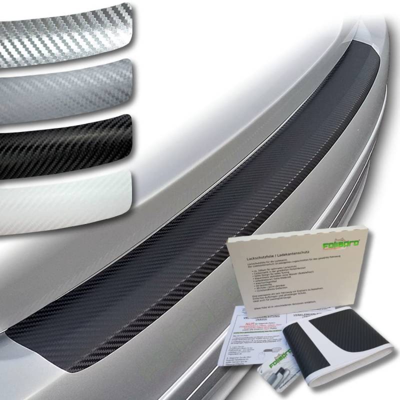 foliapro Lackschutzfolie Ladekantenschutz-Folie Carbonfolie Carbon - Fahrzeug und Foliensorte wählbar - für Audi A4/S4 Avant B7 ab 2004 bis 2007 - Carbon Silber von foliapro