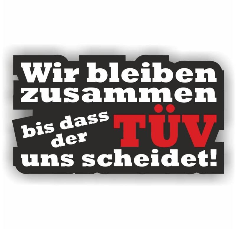 folien-zentrum - Bis der TÜV 12 x 6,5 cm - hochwertiger Aufkleber Auto Tuning - OEM & JDM Auto Sticker - Lustige Aufkleber für Auto - Stickerbomb - Autoaufkleber - Made in Germany (1) von folien-zentrum