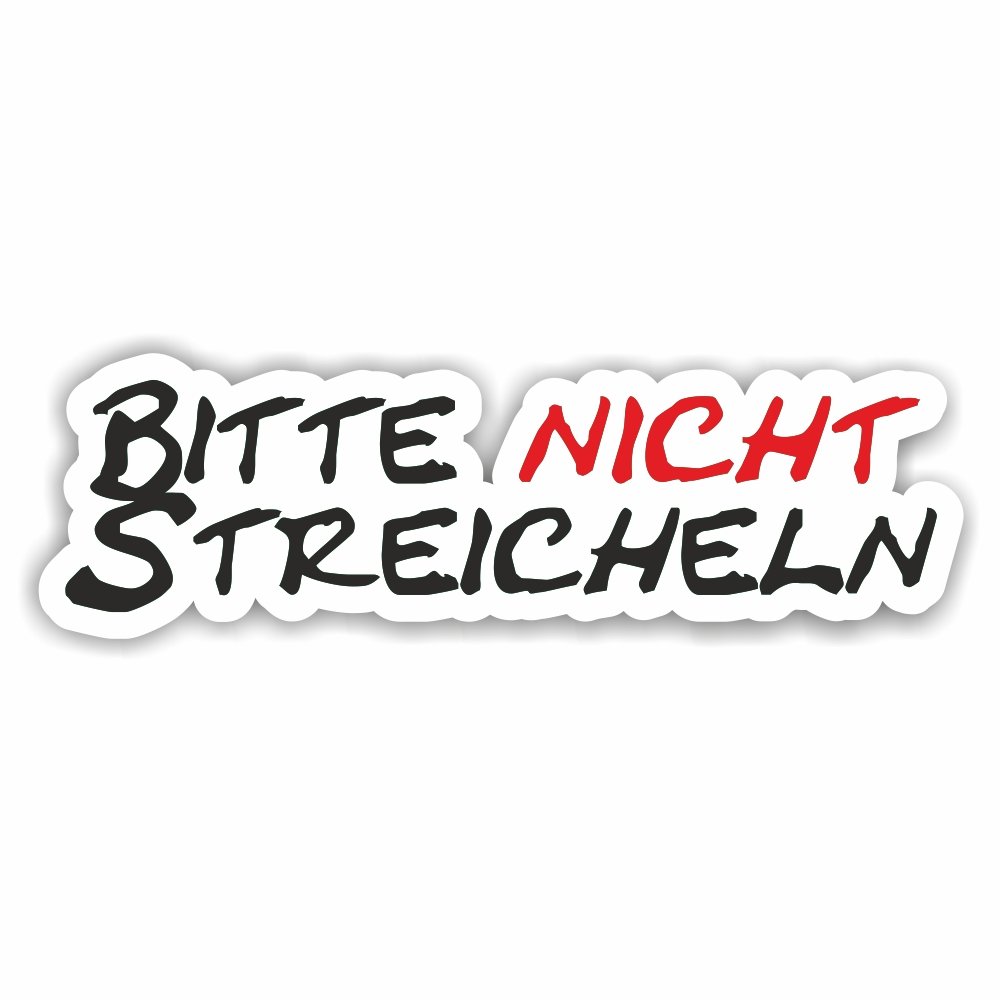 folien-zentrum - Bitte Nicht Streicheln 14x4cm - hochwertiger Aufkleber Auto Tuning - OEM & JDM Auto Sticker - Lustige Sprüche Aufkleber für Auto - Stickerbomb - Autoaufkleber - Made in Germany von folien-zentrum