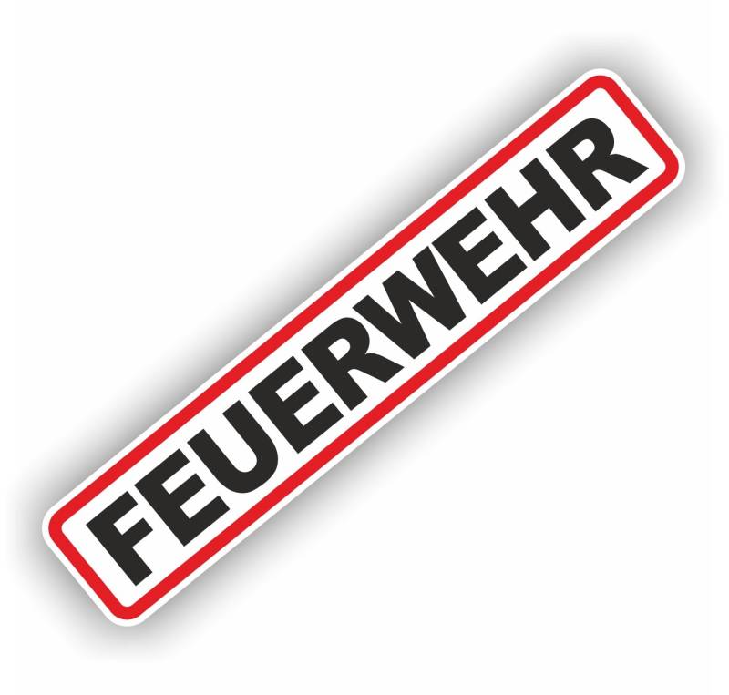 folien-zentrum Feuerwehr 18cmx3,5cm hochwertiger Auto Aufkleber Autosticker Car Sticker Autoaufkleber JDM Tuning OEM Decal Stickerbomb Bombing Fun 358 von folien-zentrum