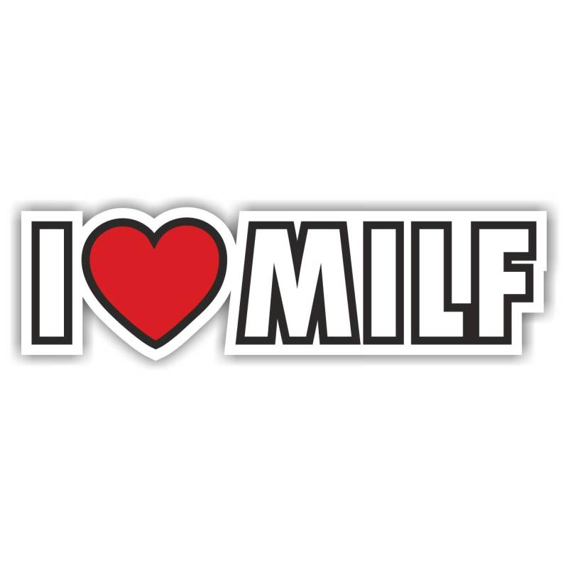 folien-zentrum - I Love Milf 15,5x4,5cm - hochwertiger Aufkleber Auto Tuning - OEM & JDM Autosticker - Lustige Sprüche für Auto - Car Sticker - Autoaufkleber - Stickerbomb Folie - Made in Germany 170 von folien-zentrum