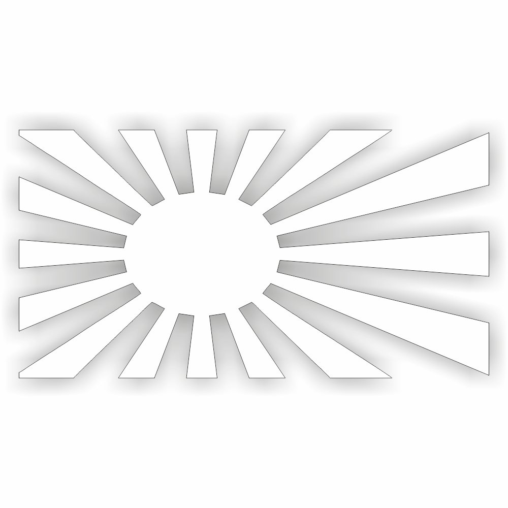 folien-zentrum - Japan Flagge Fahne Rising Sun 15x8cm- hochwertiger Aufkleber Auto Tuning - JDM Autosticker - Decal für Auto - Car Sticker - Autoaufkleber - Stickerbomb - Made in Germany 27 (Weiß) von folien-zentrum