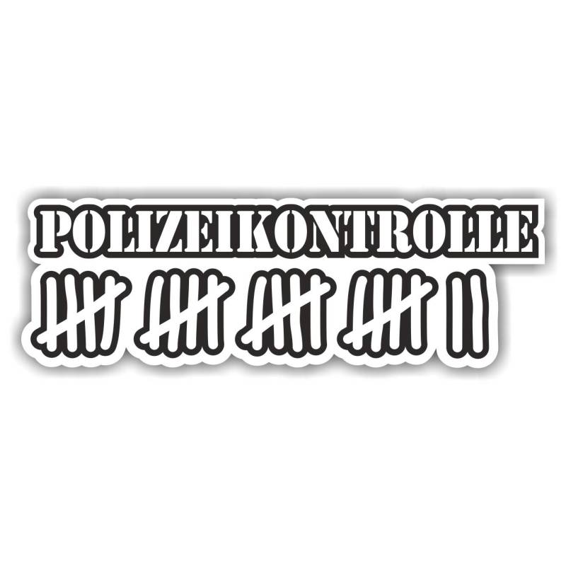 folien-zentrum - Polizeikontrolle 16x5cm - hochwertiger Aufkleber Auto Tuning - JDM Autosticker - Lustige Sprüche - Decal für Auto - Car Sticker - Autoaufkleber - Stickerbomb - Made in Germany 149 von folien-zentrum