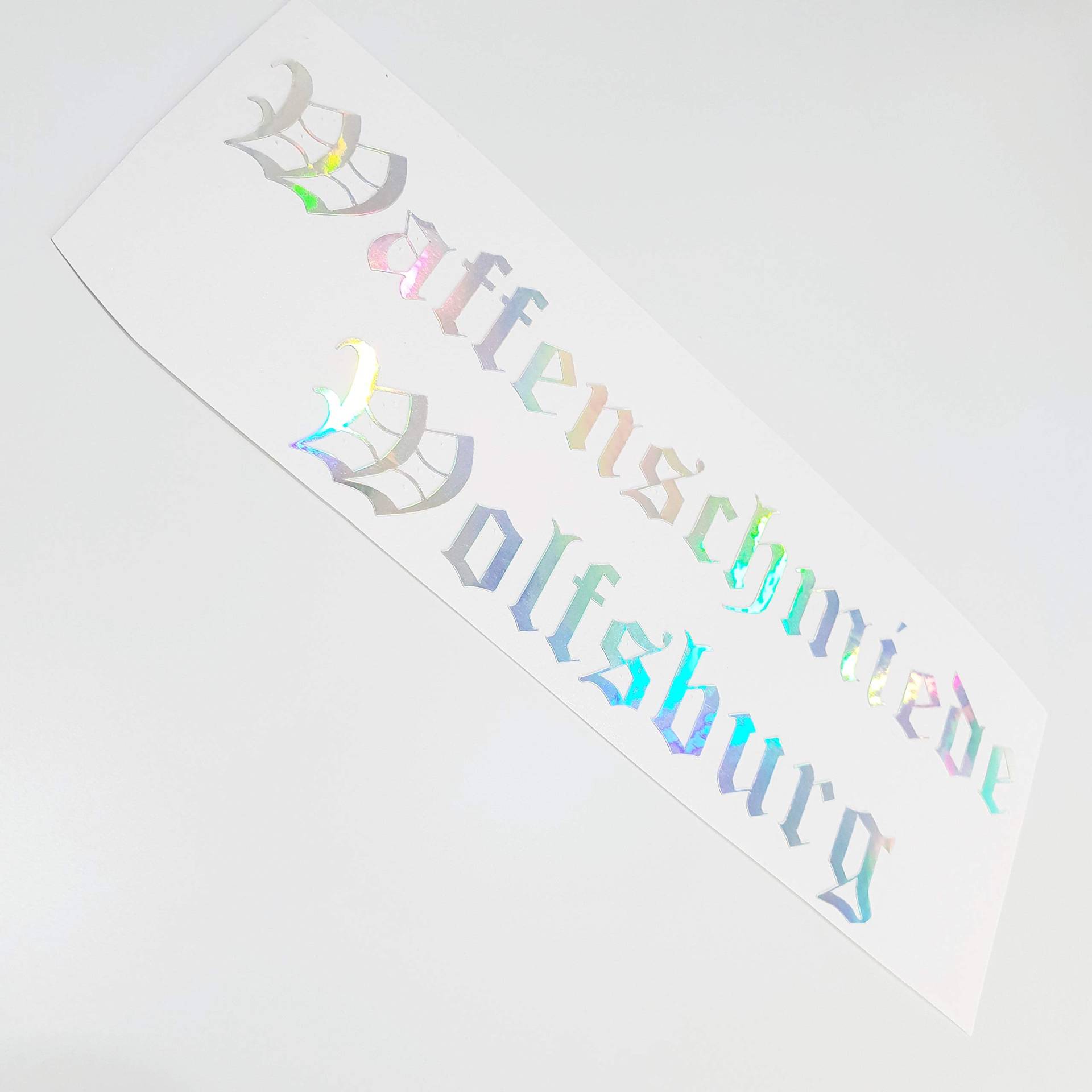 Waffenschmiede Wolfsburg Metallic Effekt Hologramm Oilslick Rainbow Flip Flop Shocker Hand Auto Aufkleber JDM Tuning OEM DUB Decal Stickerbomb Bombing Sticker illest dapper fun oldschool von folien-zentrum