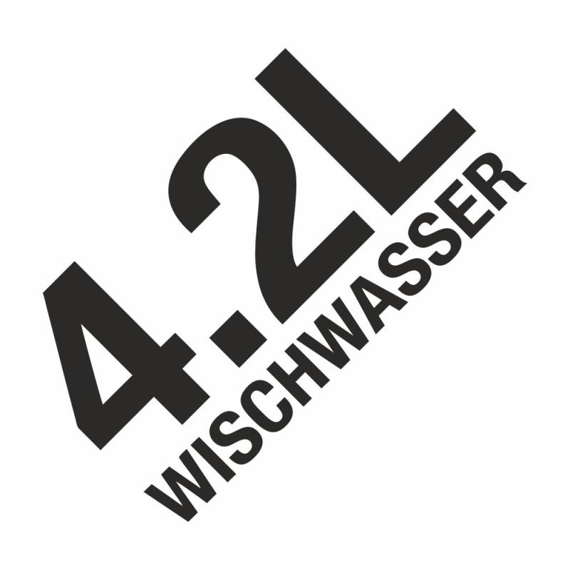 folien-zentrum 1x 4.2L Wischwasser 11 x 6 cm schwarz Aufkleber Tuning 36 Shocker Auto JDM OEM Dub Decal Sticker Illest Dapper Oldschool Folie von folien-zentrum