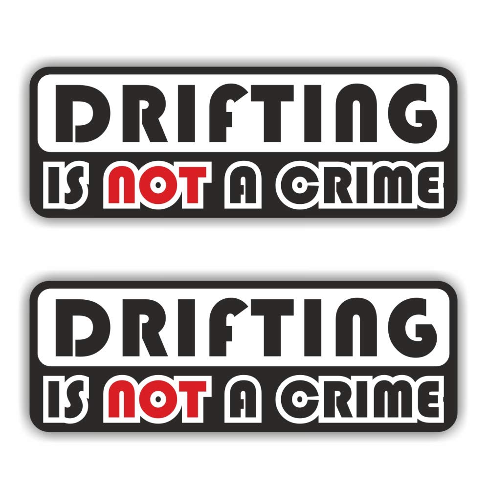 folien-zentrum 2X Drifting is not a Crime Aufkleber Shocker Hand Auto JDM Tuning Dub Decal Stickerbomb Bombing Sticker Illest Dapper Fun Oldschool von folien-zentrum