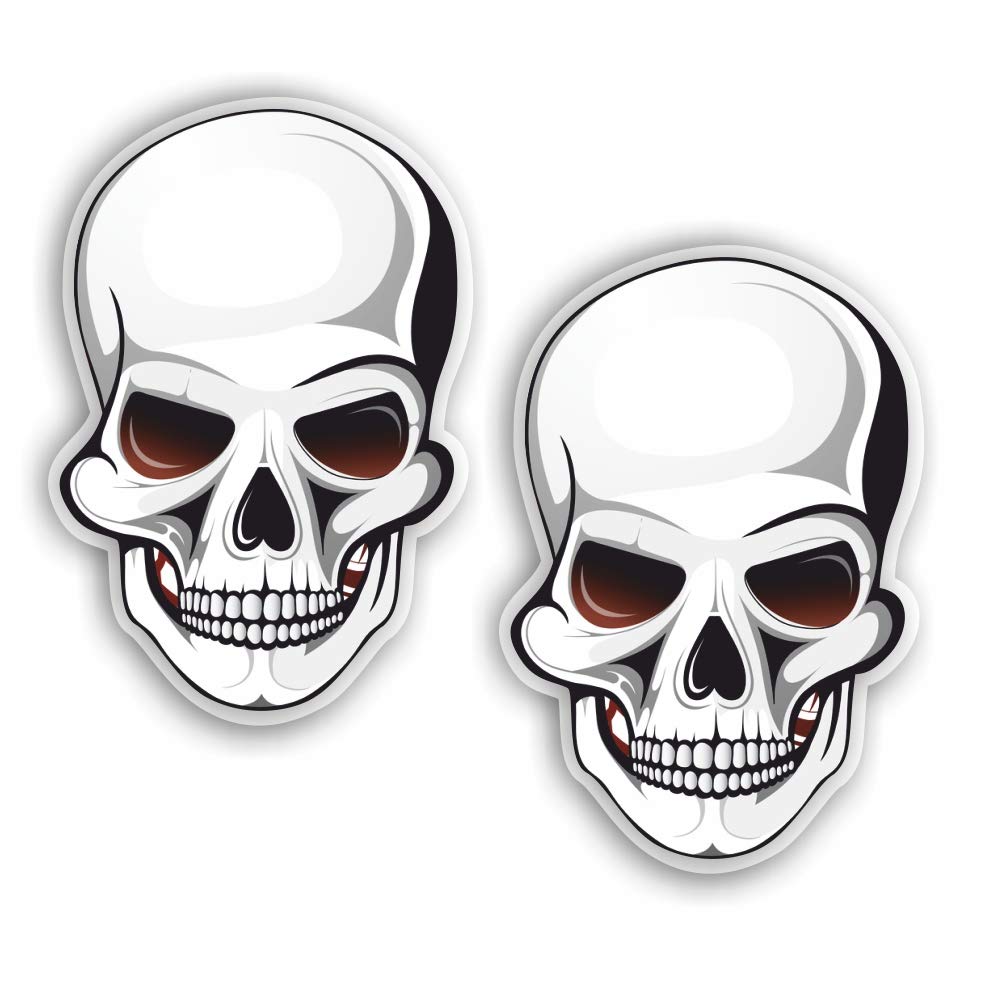 folien-zentrum 2X Totenkopf Schädel Skull Aufkleber Shocker Hand Auto JDM Tuning Dub Decal Stickerbomb Bombing Sticker Illest Dapper Fun Oldschool von folien-zentrum