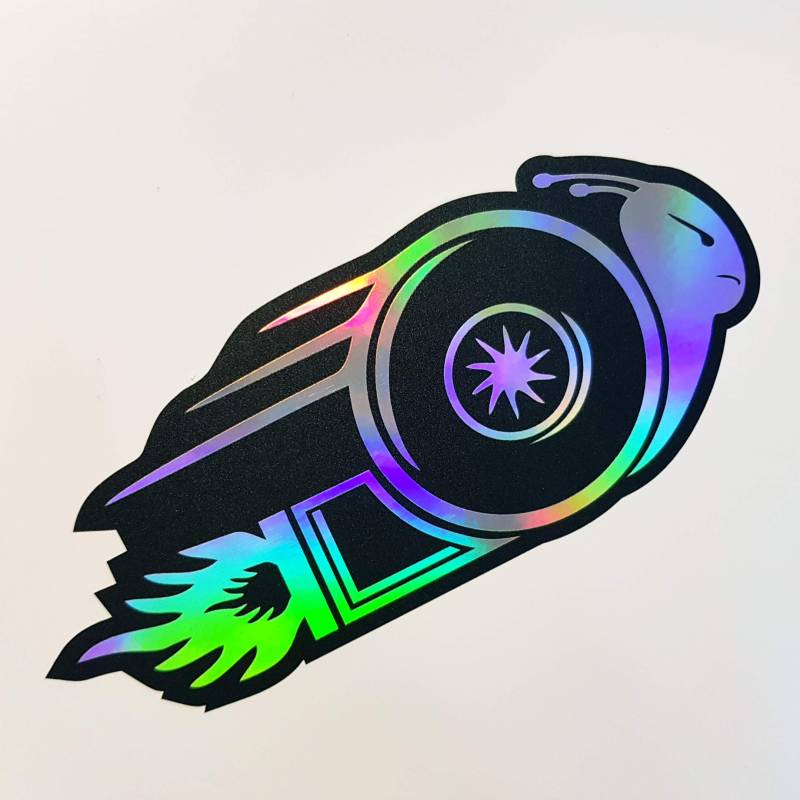 folien-zentrum Turbo-Schnecke 16x7cm Auto Aufkleber Oilslick schwarz Autosticker Farbwechsel Rainbow Flip Flop Hologramm Metallic Effekt JDM Tuning Sticker Decal Fun (1) von folien-zentrum