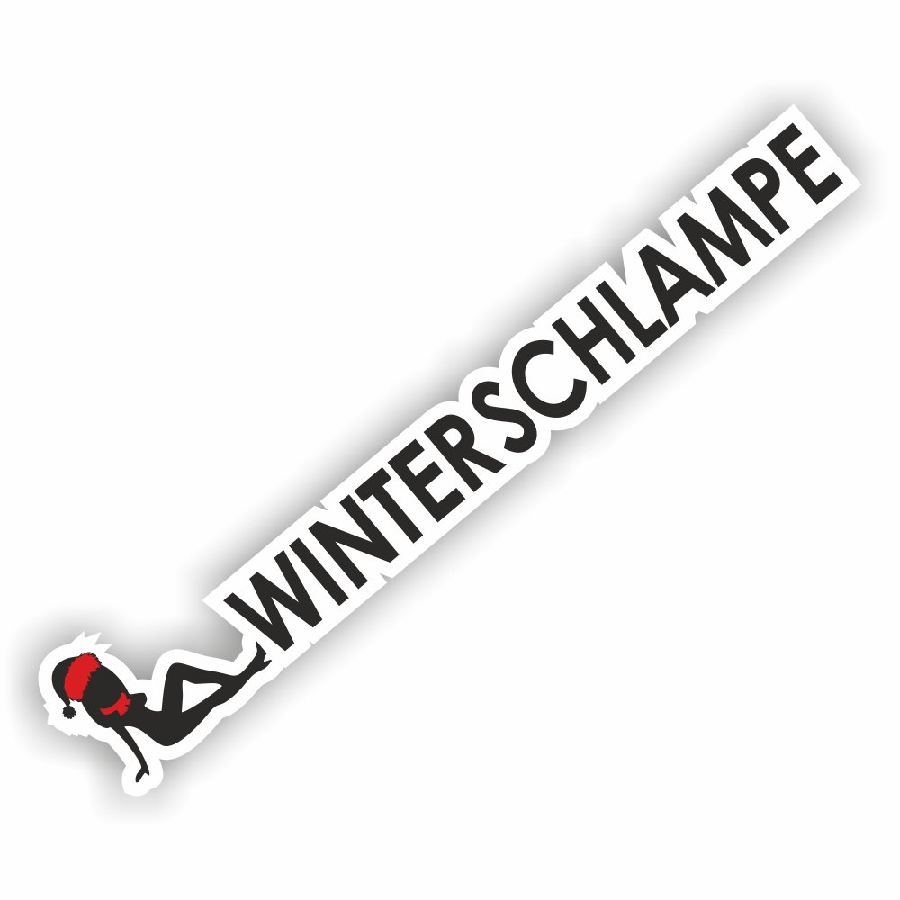 folien-zentrum Winterschlampe Frontscheibenaufkleber XXL 55 cm x 9,5 cm Shocker Hand Auto Aufkleber JDM Tuning OEM Dub Decal Stickerbomb Bombing Fun w von folien-zentrum