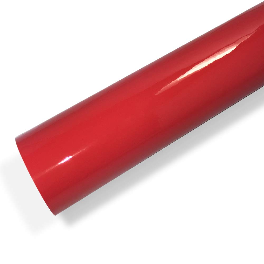 11,12 €/m² Auto Folie Ultra Hochglanz Blasenfrei mit Luftkanäle Autofolie Car Wrapping (ROT 1m x 152cm) von folimac