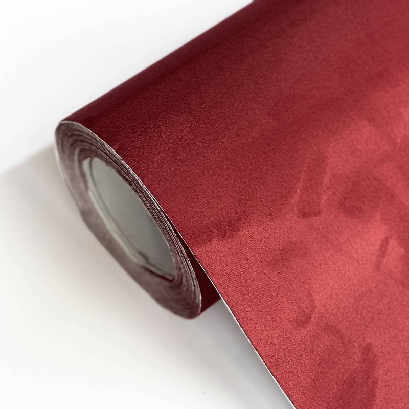 folimac Mikrofaserstoff Folie Selbstklebende Wildleder Optik Autofolie Innenraum Stretch Dehnbar Stoff Velours 34,82€/m² (Bordeaux Rot, 200x142cm) von folimac