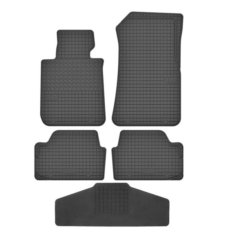 Fußmatten Vorne, Hinten + Tunnel Matte 5er Set für BMW X1 E84 2009-2015 Gummi Gumimatten von fussmattenheld