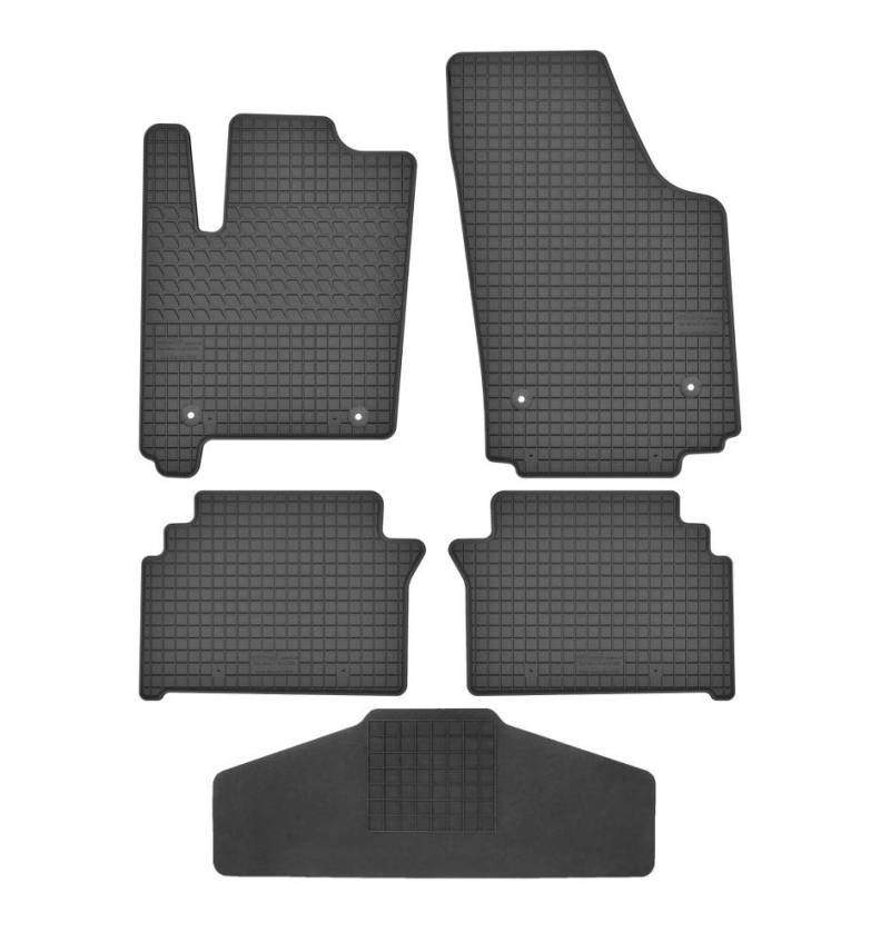 Fußmatten Vorne, Hinten + Tunnel Matte 5er Set für Opel Meriva A 2003-2009 Gummi Gumimatten von fussmattenheld