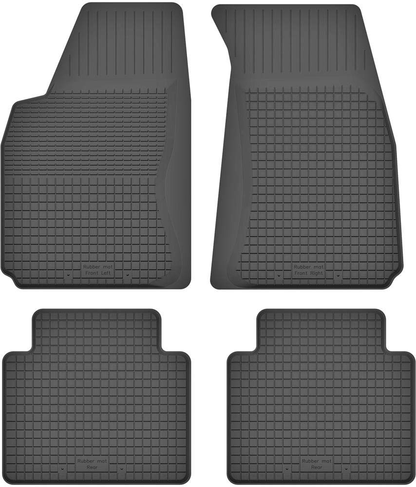 Fußmatten Vorne, Hinten 4er Set für Nissan Navara 3 D40 Frontier 2005-2015 Gummi Gumimatten von fussmattenheld