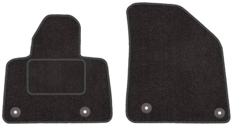 Fußmatten mit Clips 2er Set für Citroen C5 2008-2017 Velours Automatten von fussmattenheld