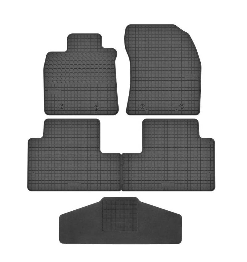 Fußmatten Vorne, Hinten + Tunnel Matte 5er Set für Toyota Avensis 3 2009-2018 T27 / Avensis Kombi Gummi Gummimatten von fussmattenheld