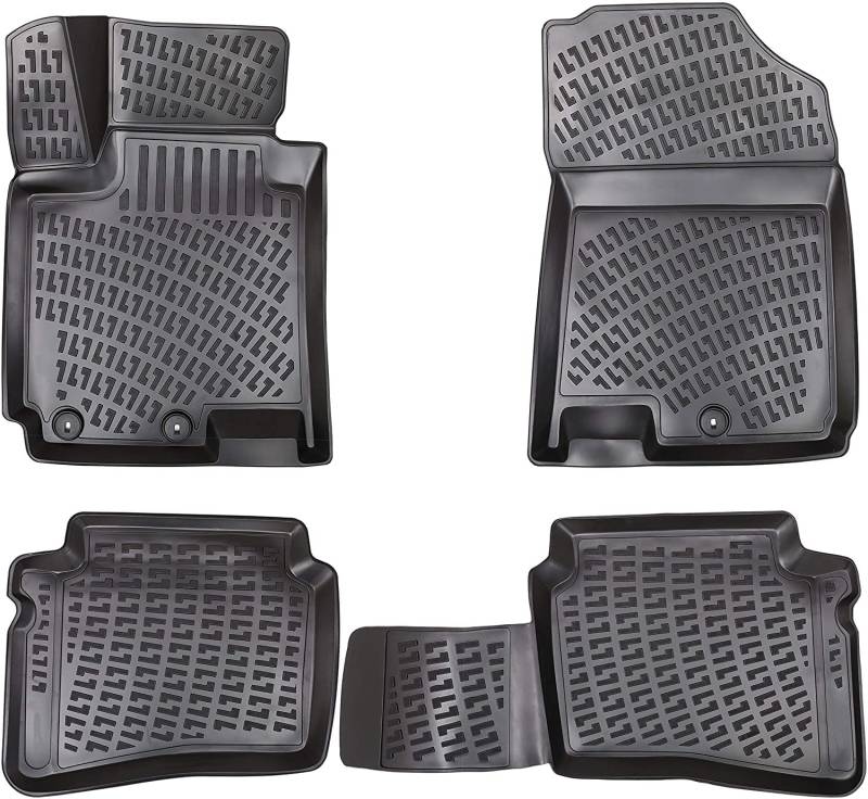 fussmattenprofi.com 3D Auto Gummimatten Set für Hyundai i20 II (2.Gen) Baujahr 2014-2020 | Hoher Rand 5cm Fussmatten Allwetter Geruchlos rutschfest Gummifußmatten von fussmattenprofi.com