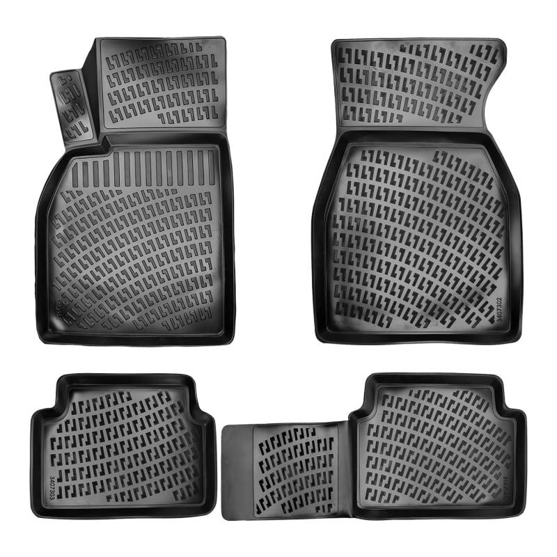 fussmattenprofi.com 3D Auto Gummimatten für Renault Megane 2 Baujahr 2002-2009 | Extra Hoher Rand Allwetter Geruchlos rutschfest Gummifußmatten Fussmatten Set von fussmattenprofi.com