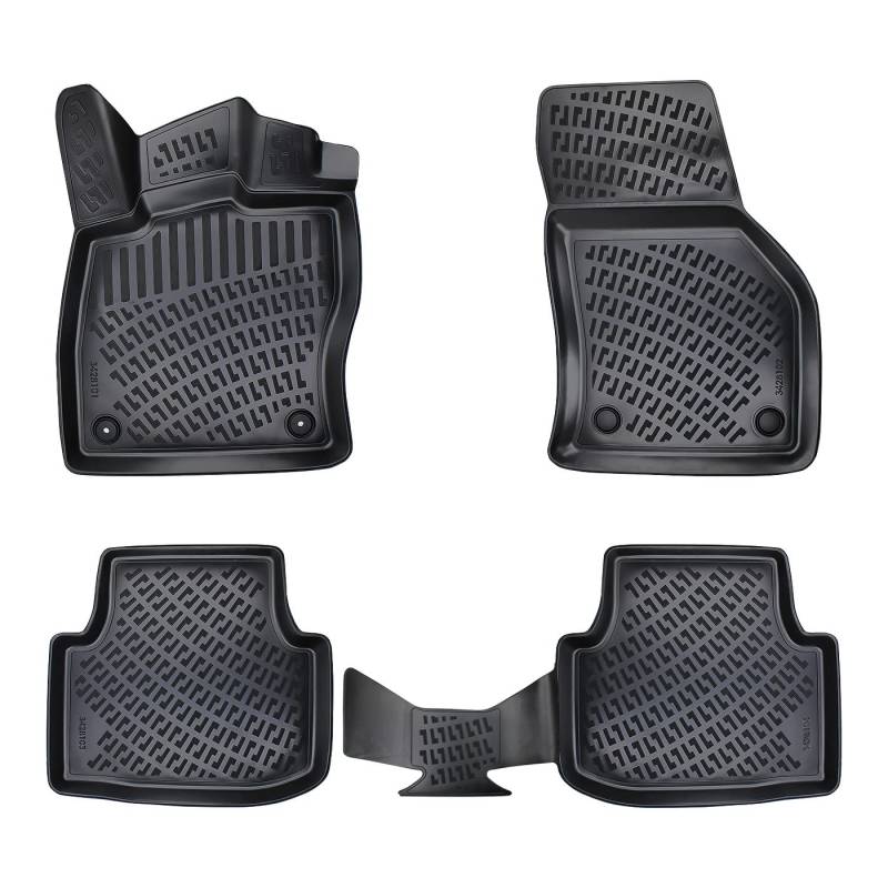 fussmattenprofi.com 3D Gummimatten Set für Seat Leon MK4 Schaltgetriebe Baujahr ab 2020 | Extra Hoher 5cm Rand Allwetter Auto Fussmatten I TPE Geruchlos rutschfest Fußmatten Zubehör von fussmattenprofi.com