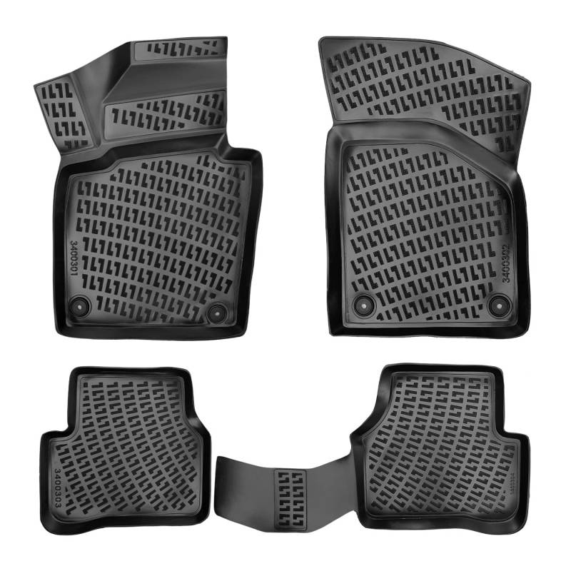 fussmattenprofi.com 3D Auto Gummimatten Set für VW Passat B7 Baujahr 2011-2014 | Extra Hoher Rand 5cm Allwetter Geruchlos rutschfest Gummifußmatten TPE von fussmattenprofi.com