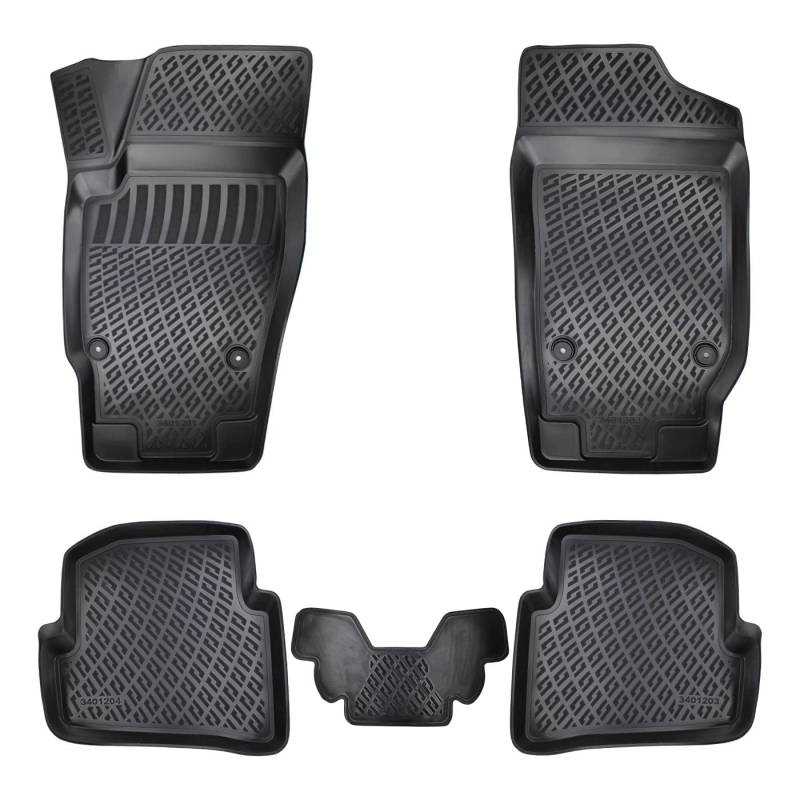 fussmattenprofi.com 3D Gummimatten Set für Skoda Fabia Baujahr 1999-2008 | Extra Hoher 5cm Rand Allwetter Auto Fussmatten I TPE Geruchlos rutschfest Fußmatten Zubehör von fussmattenprofi.com