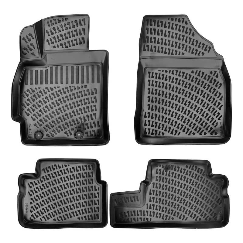 fussmattenprofi.com 3D Auto Fussmatten Gummimatten Set für Toyota Auris Baujahr 2007-2013 | Allwetter Geruchlos rutschfest Gummifußmatten TPE Extra Hoher Rand 5cm von fussmattenprofi.com