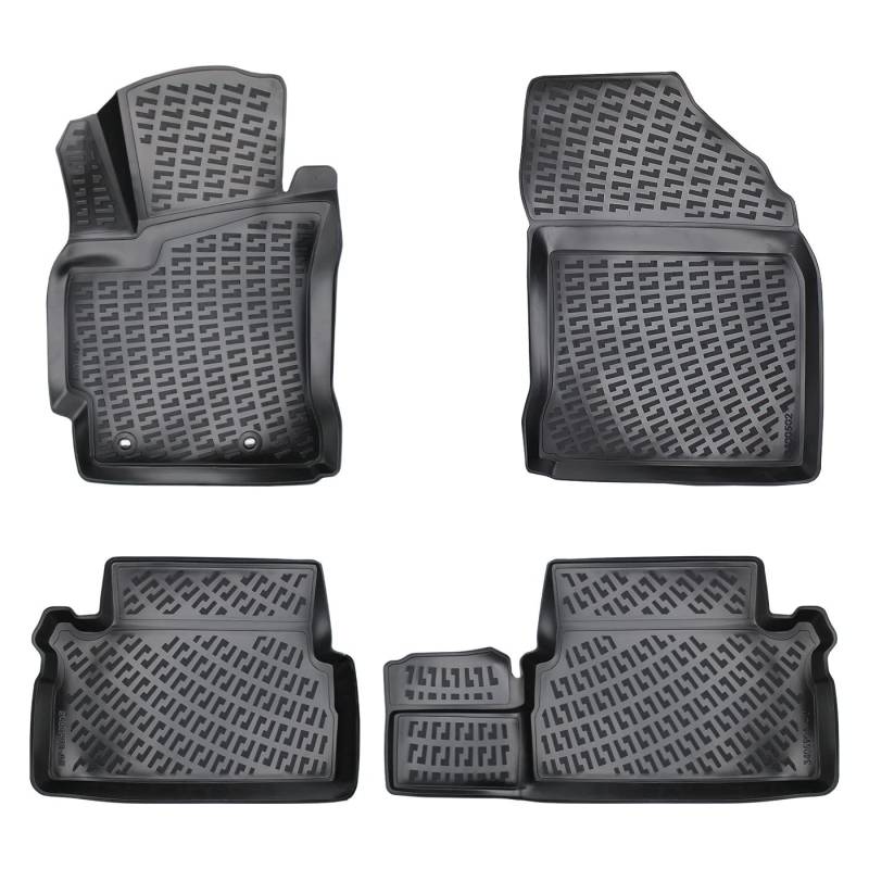 fussmattenprofi.com 3D Auto Gummimatten Set für Toyota Auris Baujahr ab 2012 | Hoher Rand 5cm Fussmatten Allwetter Geruchlos rutschfest Gummifußmatten von fussmattenprofi.com