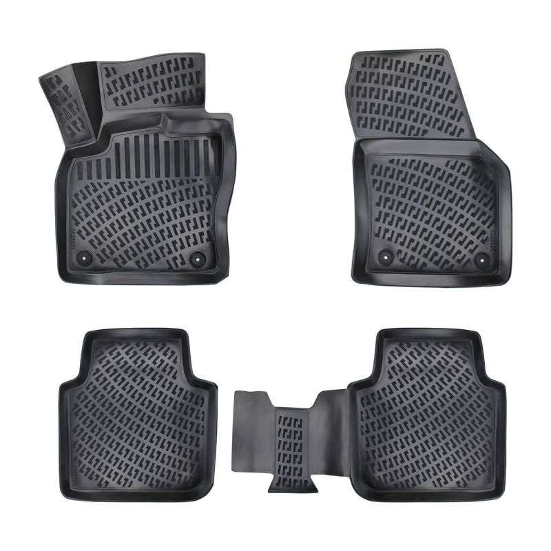 fussmattenprofi.com 3D Auto Gummimatten Set für VW Tiguan I (1.Gen) Baujahr 2007-2017 | Extra Hoher Rand 5cm Allwetter Geruchlos rutschfest Gummifußmatten Fussmatten TPE von fussmattenprofi.com