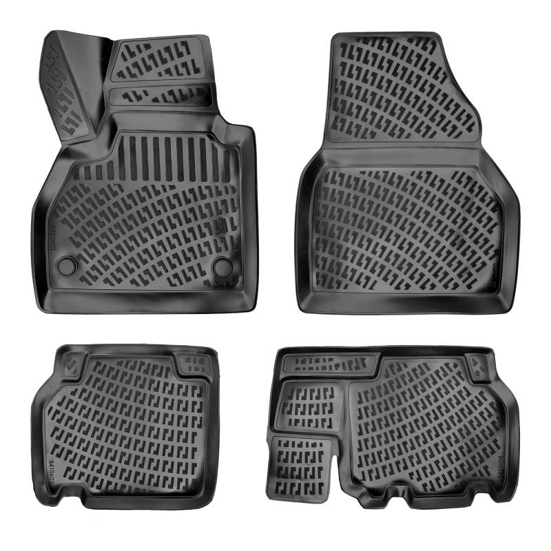 fussmattenprofi.com 3D Gummimatten Kompatibel mit Renault KANGOO Baujahr 2008-2020 | Extra Hoher 5cm Rand Allwetter Auto Fussmatten Set I TPE Geruchlos rutschfest Fußmatten Zubehör von fussmattenprofi.com