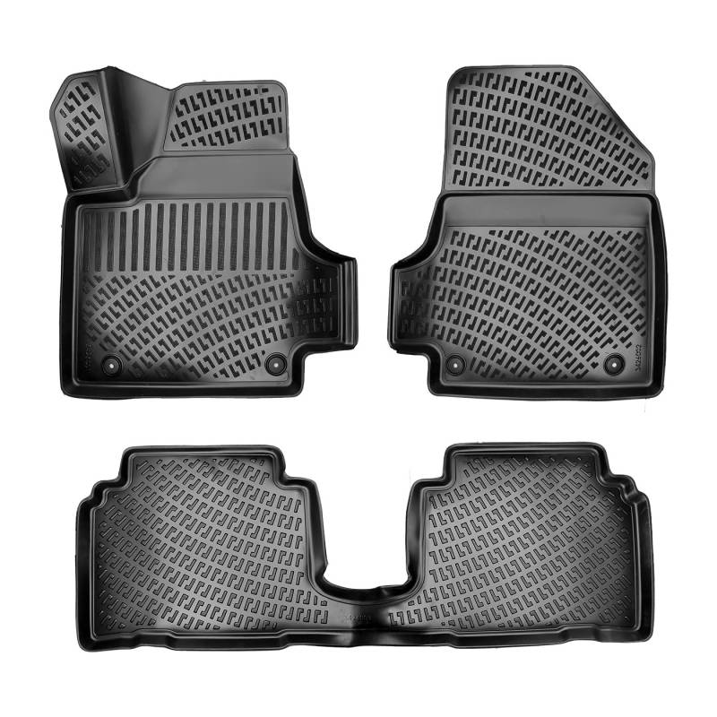 fussmattenprofi.com 3D Gummimatten Set für Hyundai IONIQ 5 Baujahr ab 2021 | Extra Hoher 5cm Rand Allwetter Auto Fussmatten I TPE Geruchlos rutschfest Fußmatten Zubehör von fussmattenprofi.com