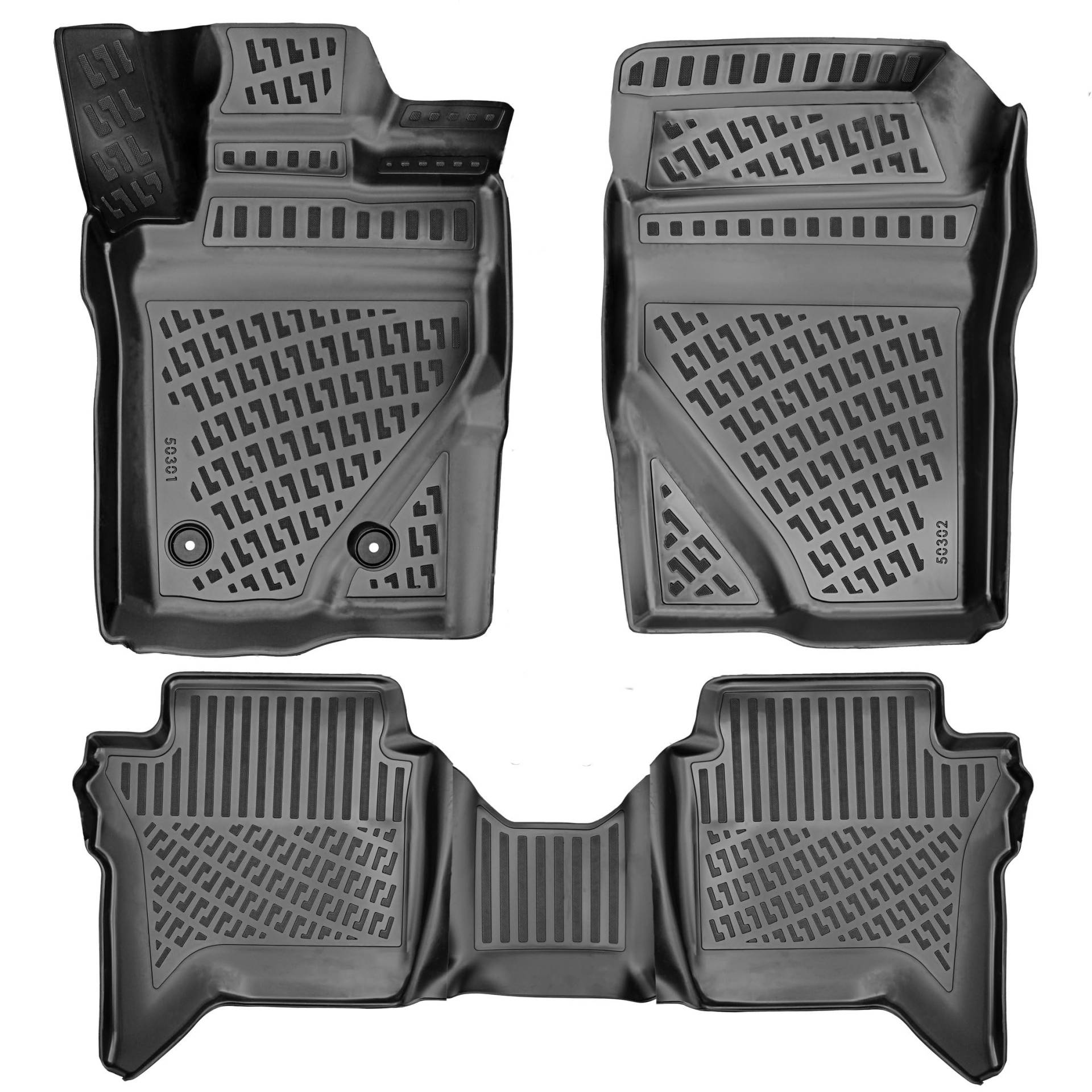 fussmattenprofi.com 3D Gummimatten Set für VW Amarok II (2.Gen) Baujahr ab 2023 | Extra Hoher 5cm Rand Allwetter Auto Fussmatten I TPE Geruchlos rutschfest Fußmatten Zubehör von fussmattenprofi.com