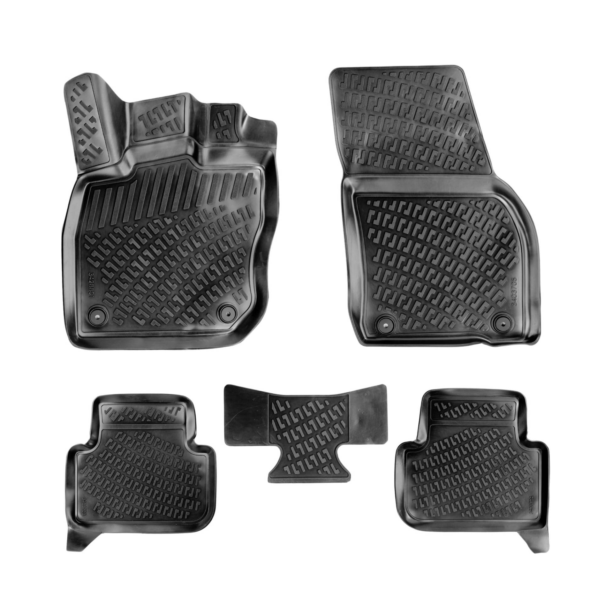 fussmattenprofi.com 3D Gummimatten Set für VW TIGUAN III Baujahr ab 2024 | Extra Hoher 5cm Rand Allwetter Auto Fussmatten I TPE Geruchlos rutschfest Fußmatten Zubehör von fussmattenprofi.com