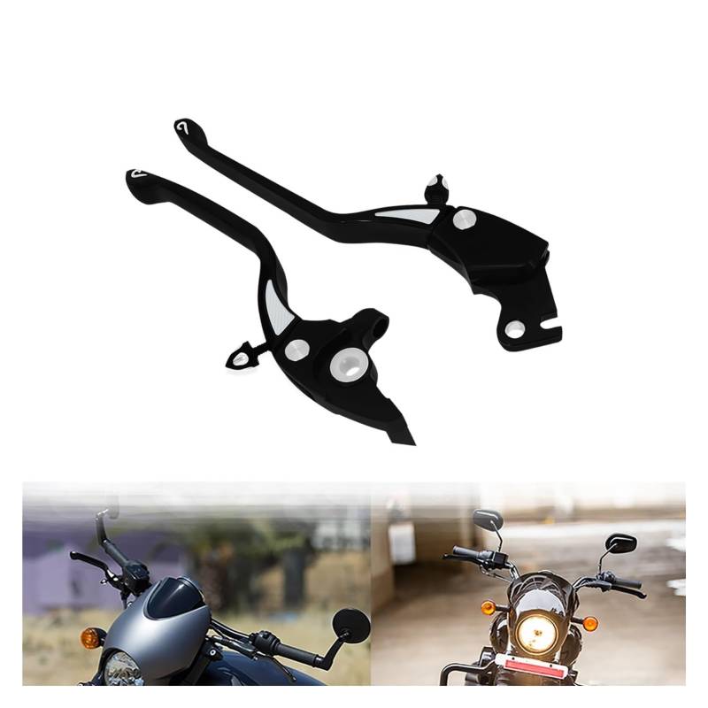 Moto Kupplungs Bremshebel Für Harley Für Straße 500 750 2016 2017 2018 2019 2020 Motorrad Aluminium CNC Regler Einstellbare Bremse Kupplung Hebel Schwarz 2 Stück von gangxiao