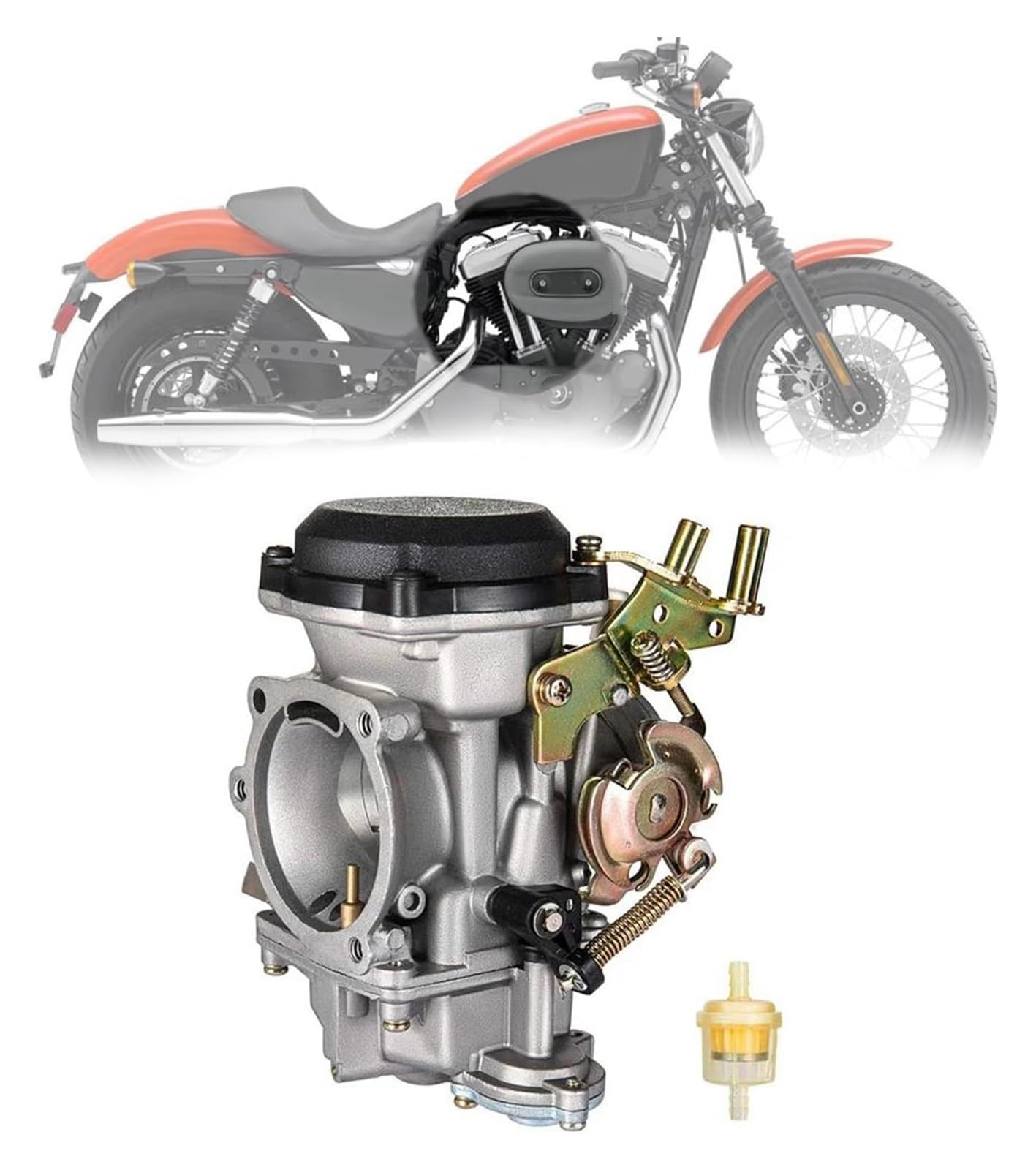 Motorrad Carburateur Umbausatz Für Harley Für Davidson 27421-99C 27490-04 27465-04 Softail 1988-2017 Motorradvergaser CV40 40mm Teile Straße 883 1200 Kraftstoffsysteme Zubehör von gangxiao