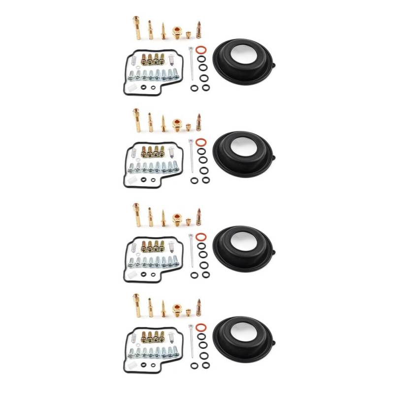 SIKUAI 4er Set Vergaser Reparatursätze Vergaserreparatur Messing, Gummi Für CB-1 400CC CB400F NC27 Modelle von generic