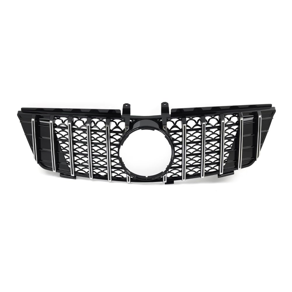 SIKUAI ABS Frontgrill GTR Style Haubengrill Chrom Für ML Klasse W164 ML320 2005-2008 von generic