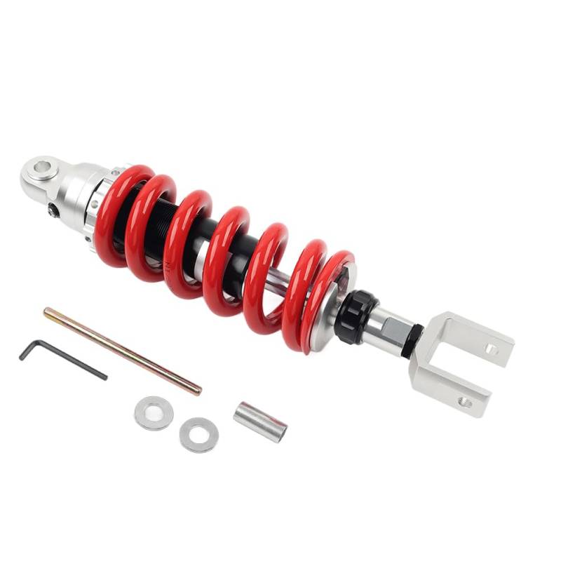 SIKUAI Aluminium Motorrad 345mm Stoßdämpfer Federgabel Absorber 13mm Feder Rot Für Universal von generic