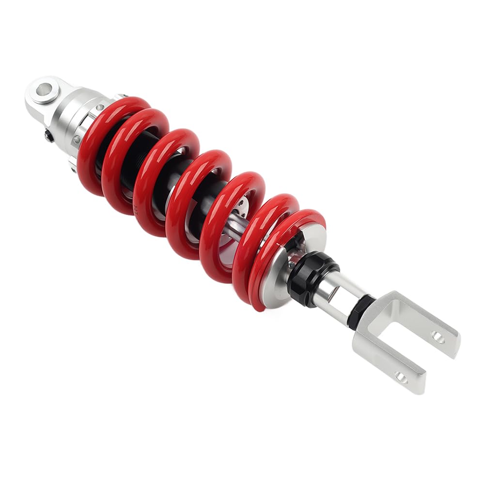 SIKUAI Aluminium Motorrad 345mm Stoßdämpfer Gabelkopf Absorber 13mm Feder Rot Für Universal für ATV von generic