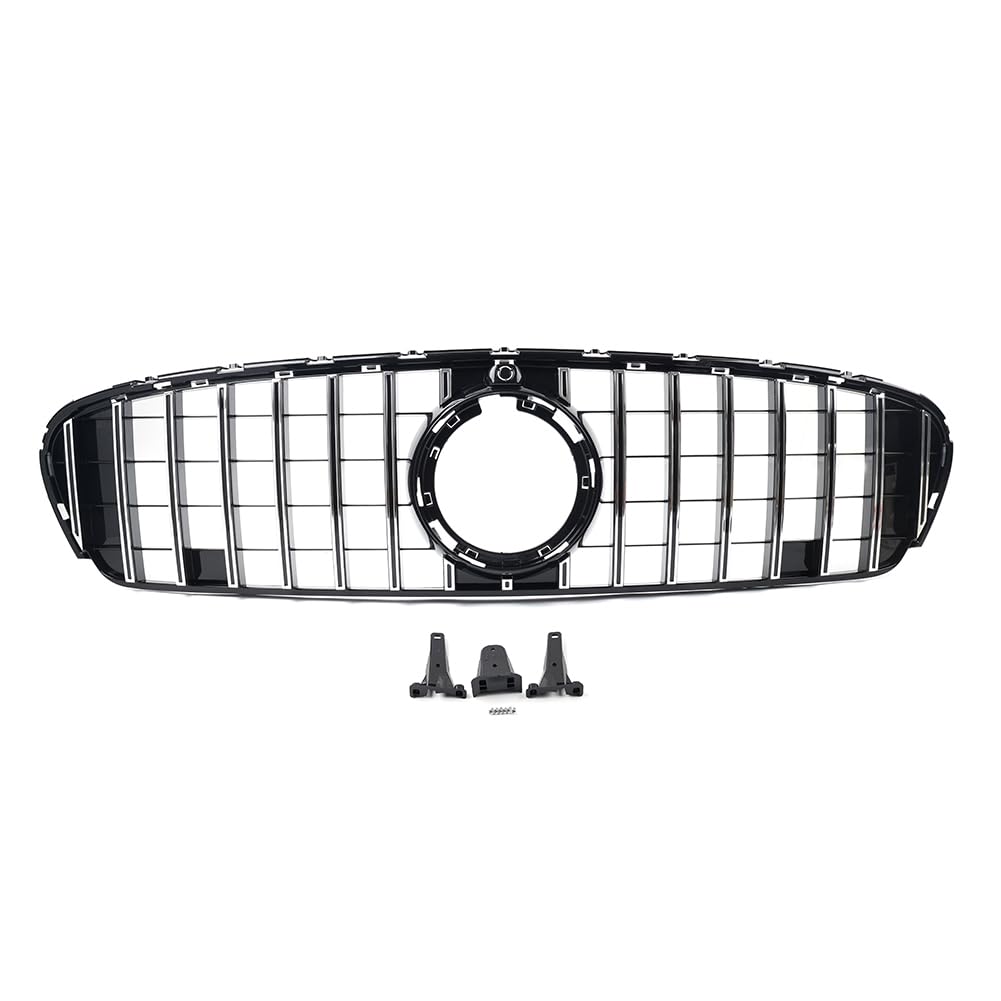 SIKUAI Auto Frontstoßstange GTR Style Mesh Grille Grill Für GLC Klasse X253 W253 2020-2022 ABS Chrom von generic