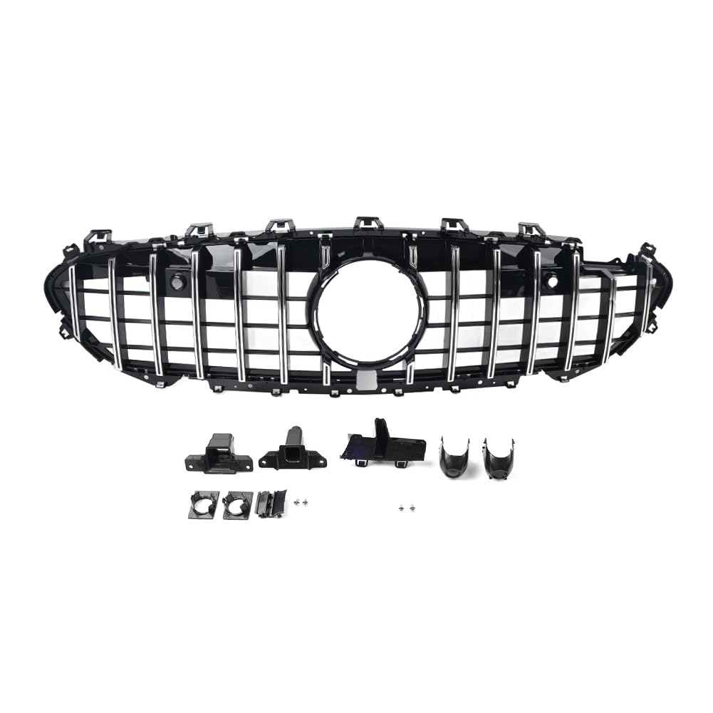 SIKUAI Frontgrill GTR Style Mesh Grill ABS Chrom Für CLS Klasse W257 C257 CLS300 CLS450 CLS500 2019-2022 Auto von generic