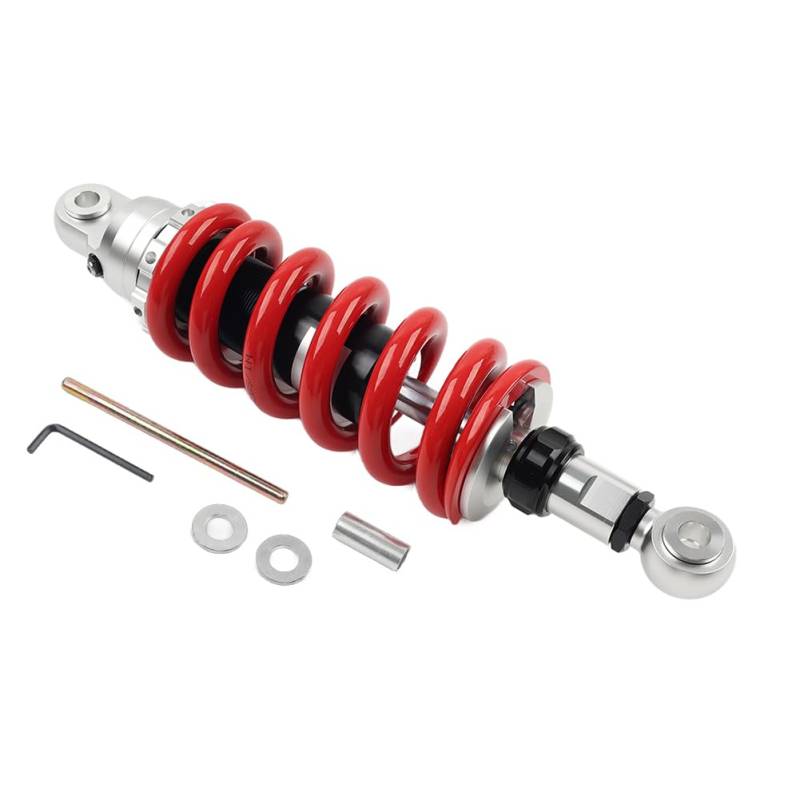 SIKUAI Motorrad Stoßdämpfer 320mm Federung 13mm Feder Aluminium Rot Für Universal von generic