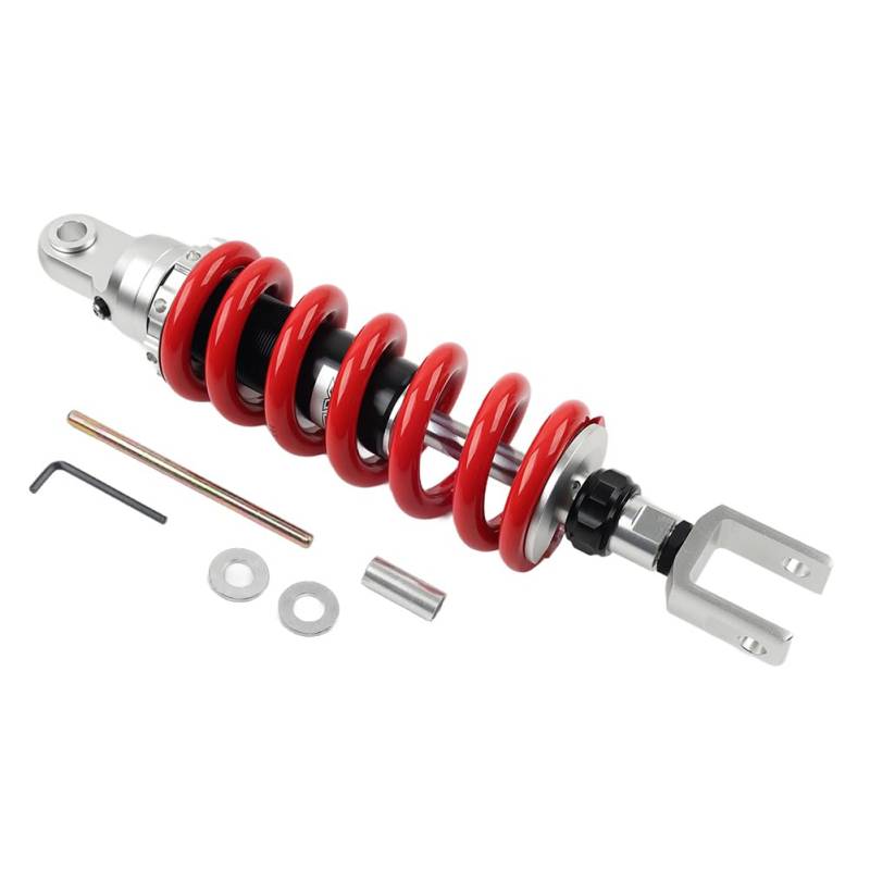 SIKUAI Motorrad Stoßdämpfer Gabelkopf 365mm Aufhängung 13mm Feder Rot Aluminium Für Universal für ATV von generic