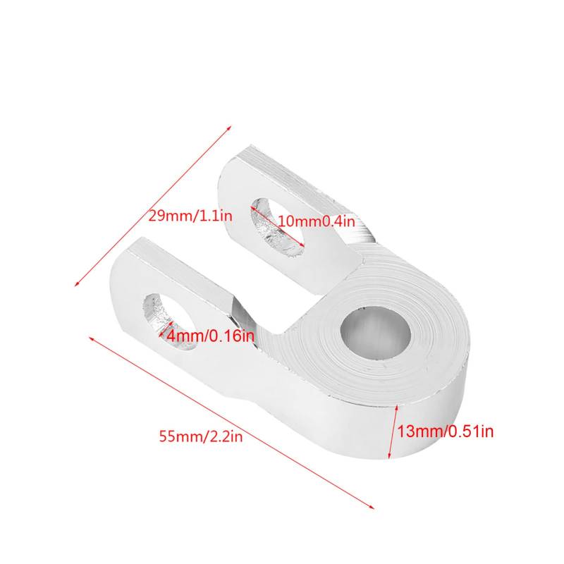 Universeller Motorrad-Stoßdämpfer Hinten, Höhenverlängerung, Silber, 2 Stück (Keine Schrauben) von generic