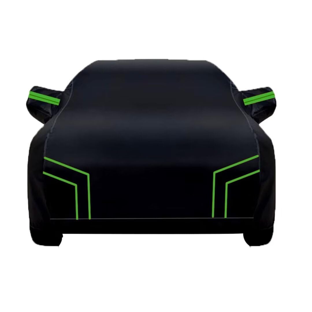 Abdeckplane kompatibel mit Citroen C4 Cactus 2014-2020,staubund wasserdichte Autoabdeckung, Regen und sonnensichere Allwetter Autoabdeckung(Black Green) von generisch