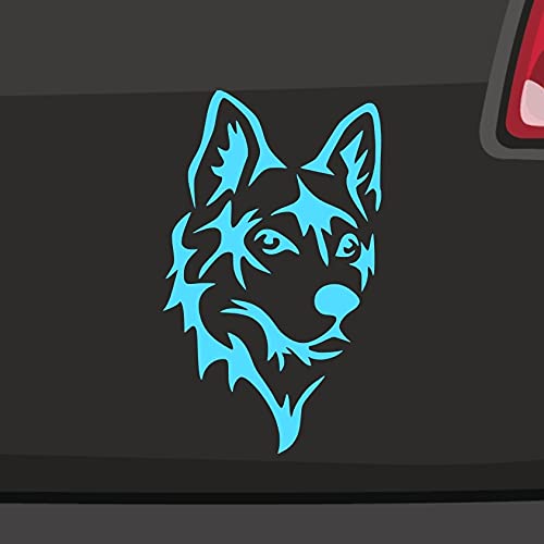 Aufkleber keltischer Wolf Wolfhund Tribal Husky Sticker Auto Car Tattoo Dog Head in 6 Größen und 21 Farben von swor