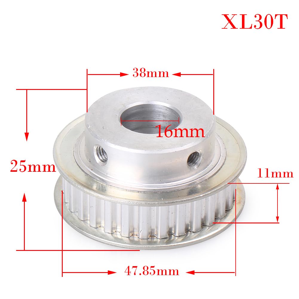 FSFYUK 16mm Pilot Bohrung XL 30 Zähne Zahnriemen Pulley, Synchron Rad Für 3D Drucke von generisch