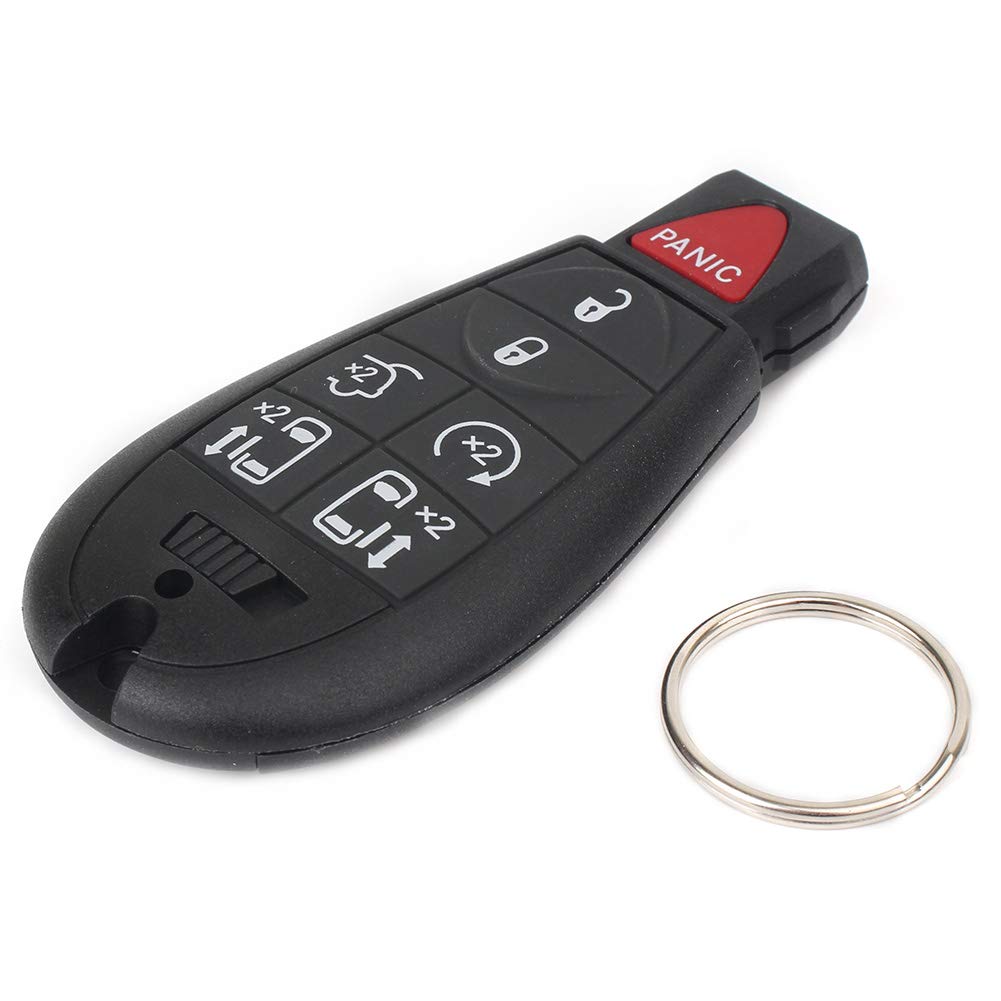 FSFYUK 2 Stück 6 Tasten Fernbedienung Schlüsselanhänger Keyless Uncut Zündschlüssel Ersatz Für Town & Country Mini Van 2008-2012 (FCC ID: M3N5WY783X, IYZ-C01C) Autozubehö von generisch