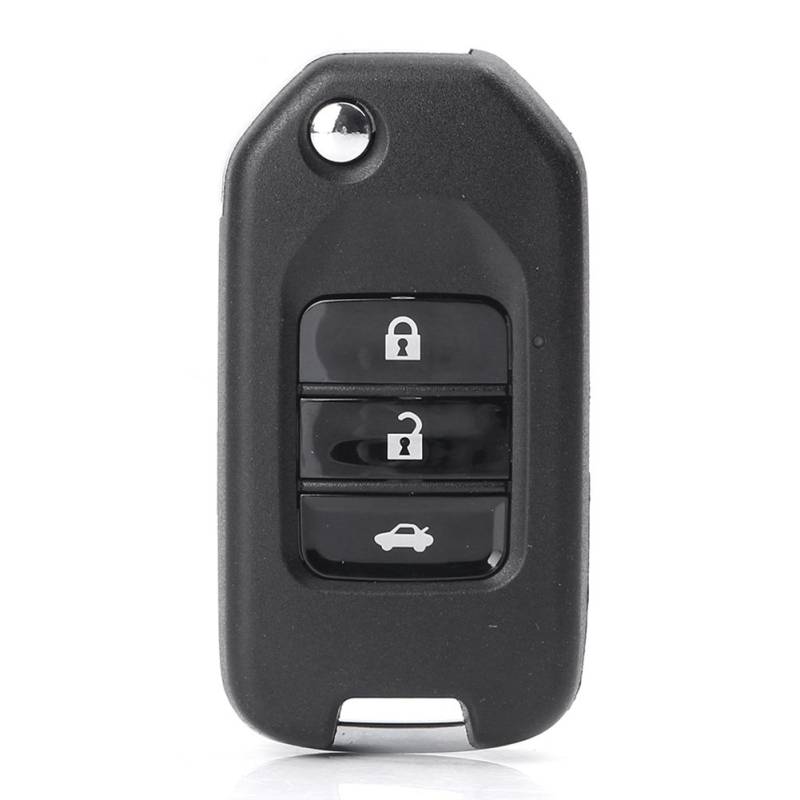 FSFYUK 3 Tasten Schlüsselanhänger Keyless Entry Remote Shell Case & Pad Ersatz Für Automodell mit der gleichen Form und Schlüsselbart von generisch