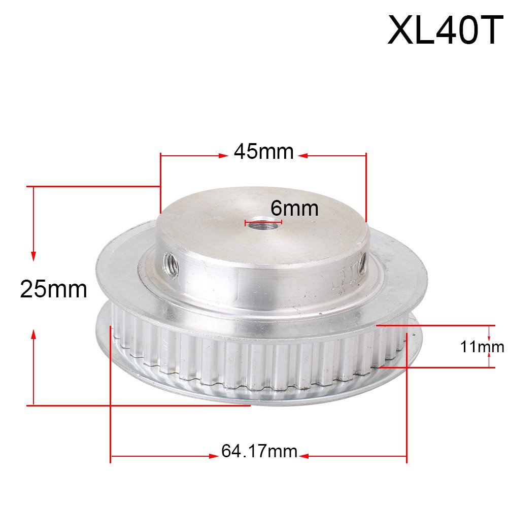 FSFYUK Aluminium Legierung Timing Pulley XL 40 Zähne 12,7mm Zahnriemen Pulley Für 3D Drucke von generisch