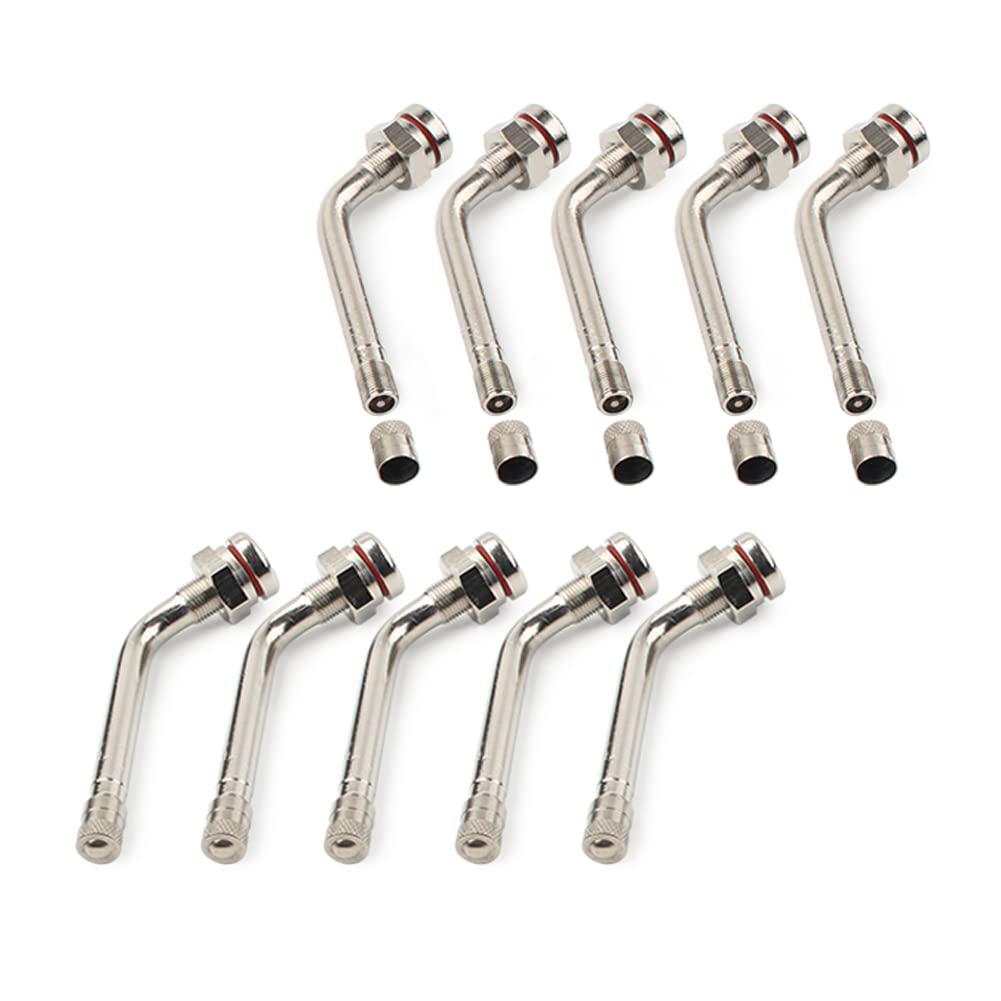 FSFYUK Auto 10 Pcs Universal Lkw Reifen Ventil Stem Ersatz Für 22,5" / 24,5" Aluminium Rad von generisch